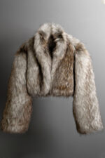 BOXY CROPPED FAUX FUR COAT - Image 2