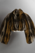 CROPPED FAUX FUR JACKET - Image 3