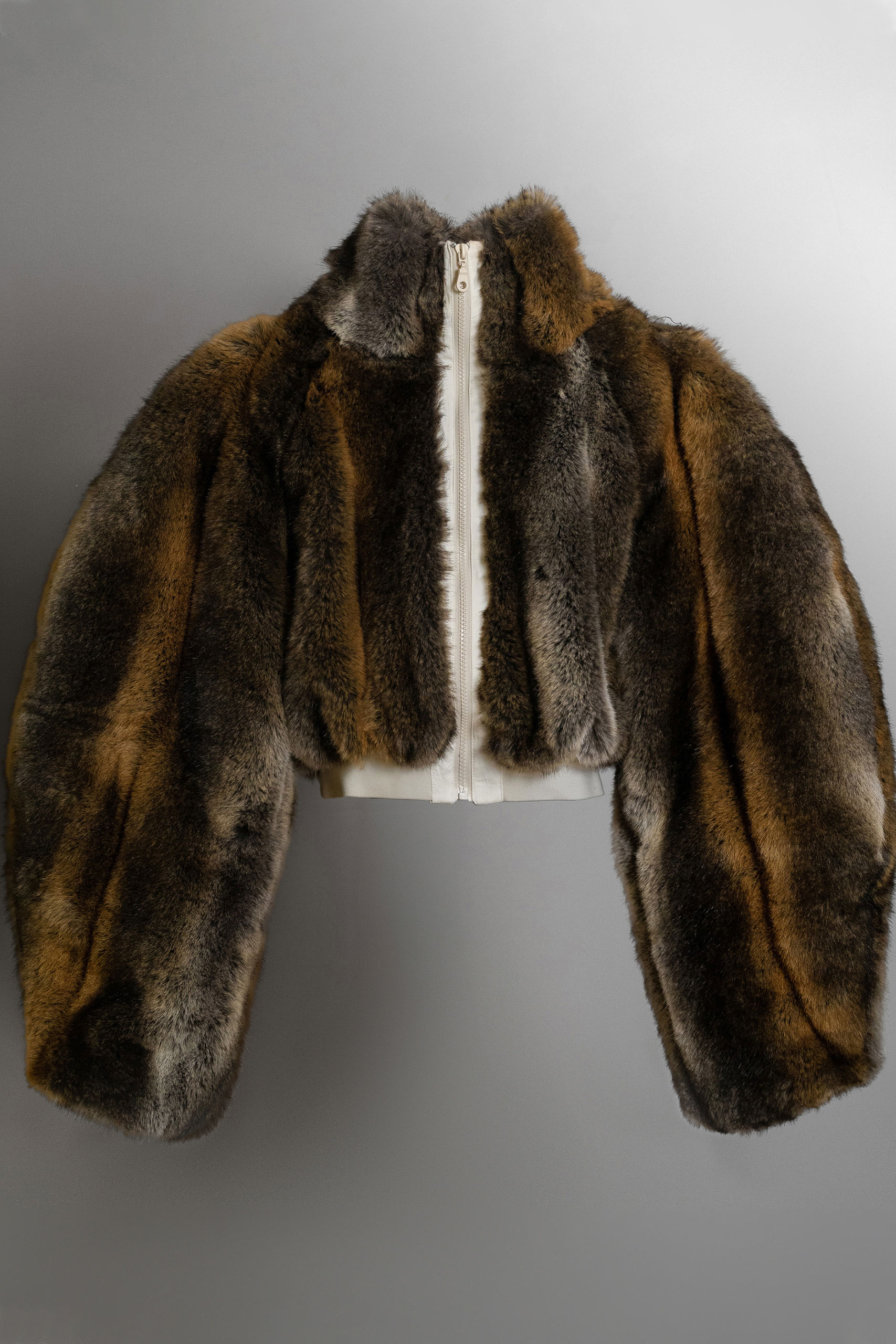 fauxset2 CROPPED FAUX FUR JACKET - Image 1
