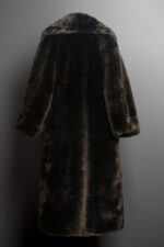 MAXI SHAWL COLLAR FAUX FUR COAT - Image 3